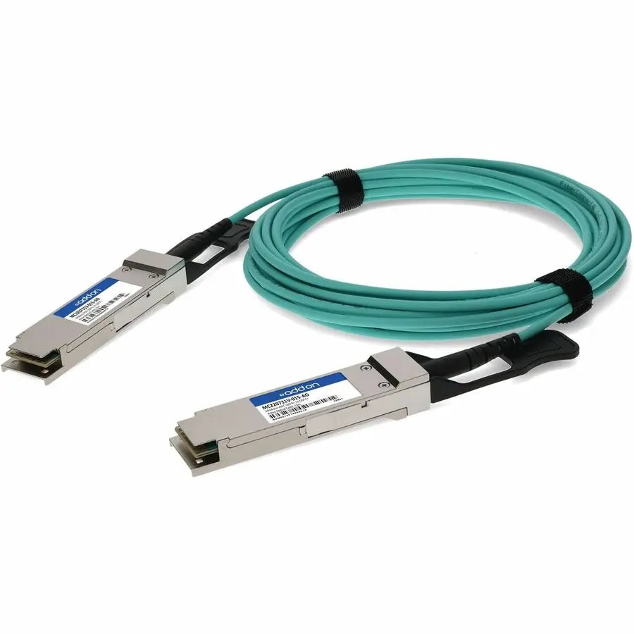 AddOn Mellanox MC220731V-015 Compatible 15m QSFP+ Active Optical Cable for High-Speed Data Transfer