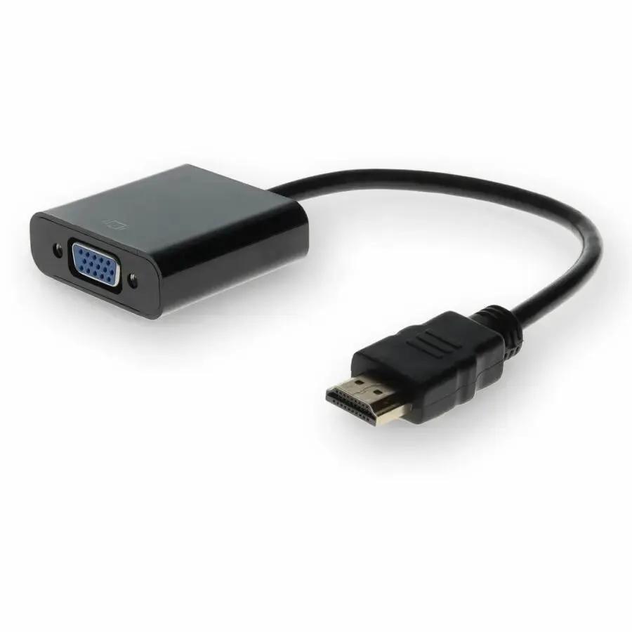 AddOn 5-Pack HP H4F02AA#ABA Compatible HDMI 1.3 Male to VGA Female Active Adapters - Black for Up to 1920x1200 Resolution by ADDON