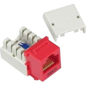 Unirise Cat6 Keystone Jack 110 Type Punch Down, Red – Reliable Network Connection