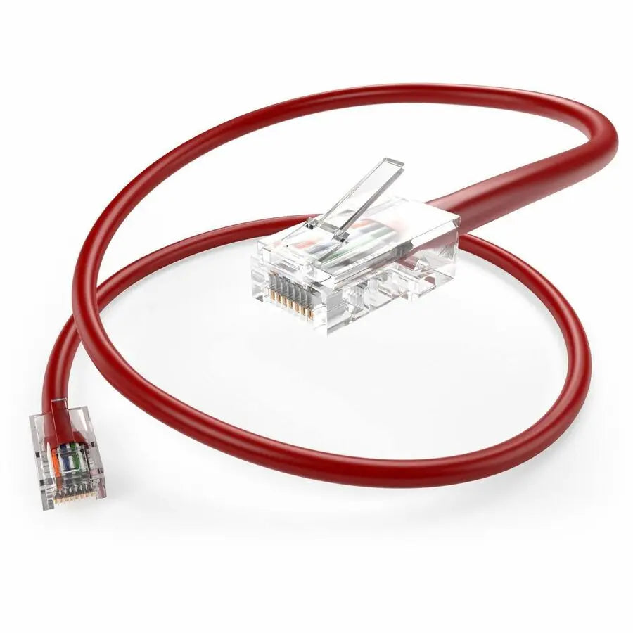 Unirise Cat.6 Patch Cable - 6-Inch Red Ethernet Network Cable with RJ-45 Male Connectors
