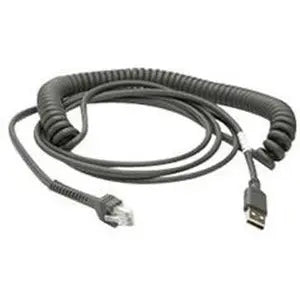 Zebra CBA-U12-C09ZAR 9ft Coiled USB Series A Data Transfer Cable