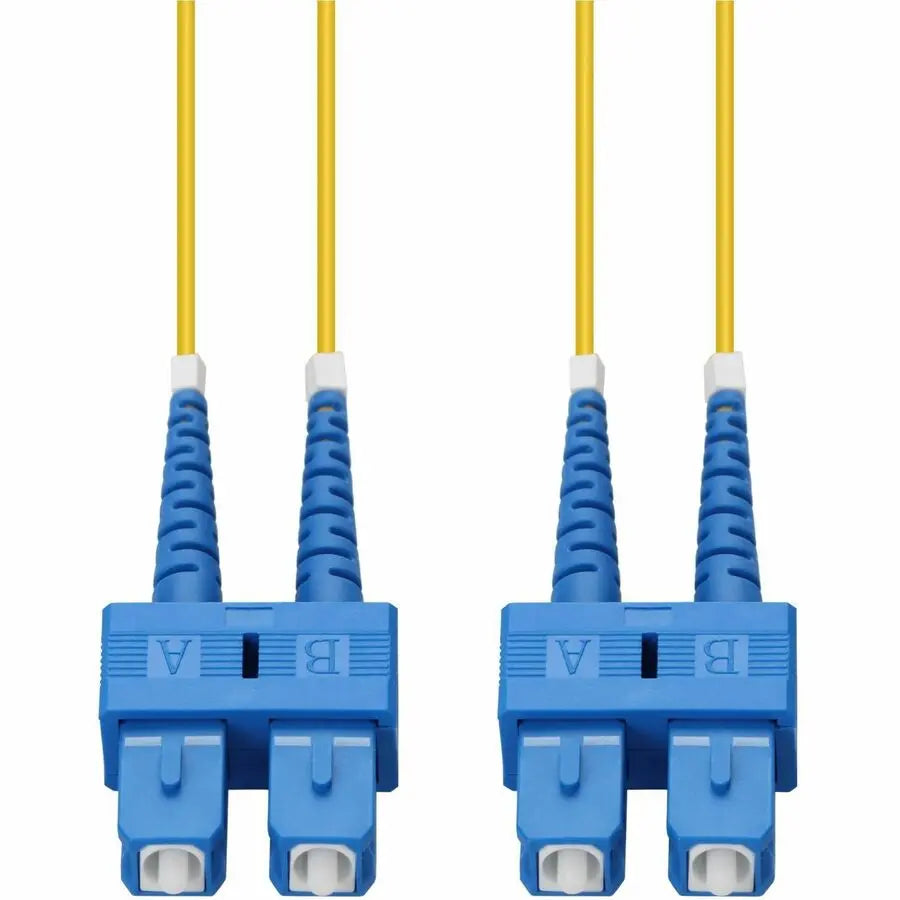 AddOn 50m SC to SC Yellow OS2 Duplex OFNR Riser-Rated Single-Mode Fiber Patch Cable