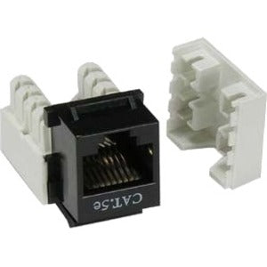 Unirise Cat5e Keystone Jack 110 Type Punch Down - Black, Model KEYC5E-BLK