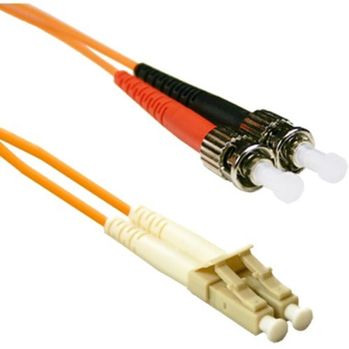ENET 5M ST to LC Duplex Multimode Fiber Optic Cable - Orange, 50/125 OM2