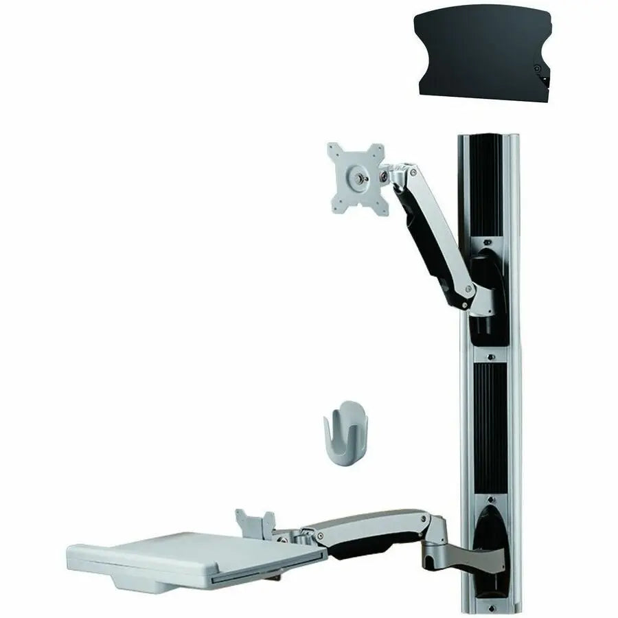 Amer Networks Dual Arm Track Wall Mount with CPU and Keyboard Hold for 32-Inch Monitors