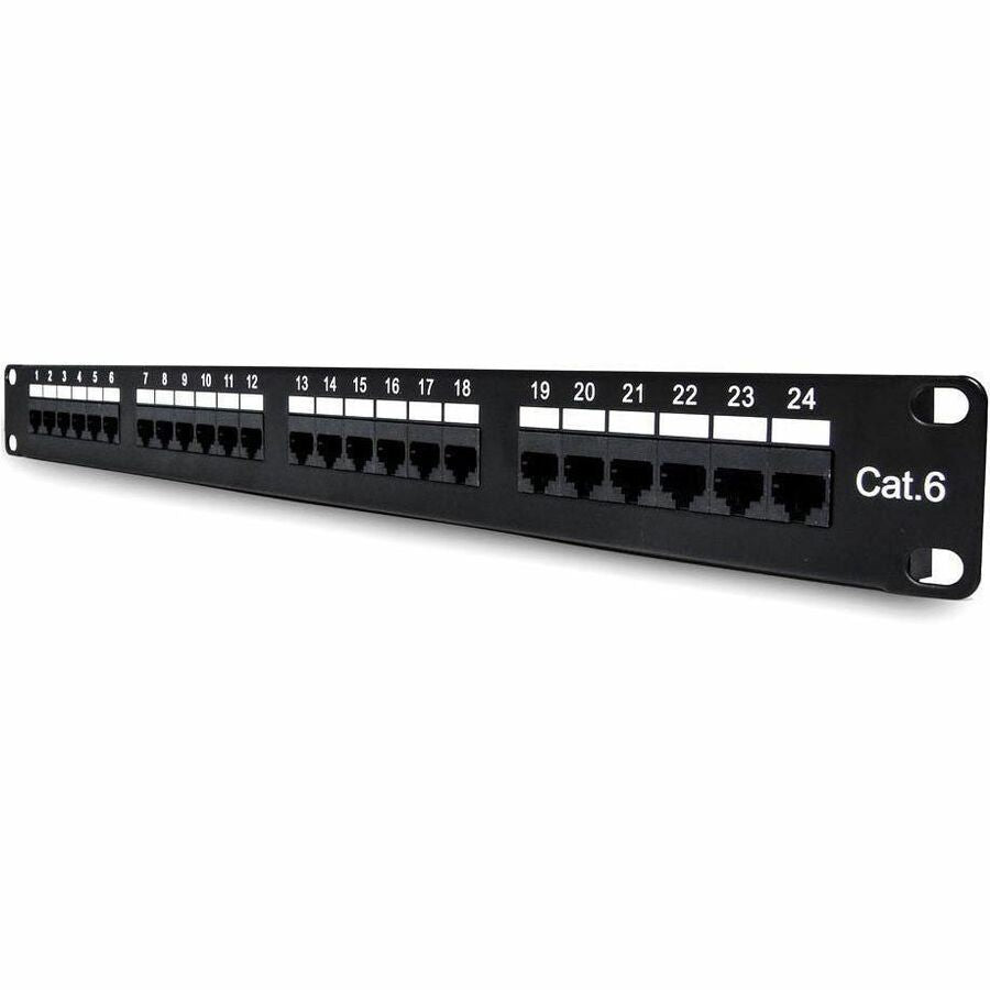Unirise Network Patch Panel - 24 Port 1U Rack-Mountable Model PPC6-24PT-1U