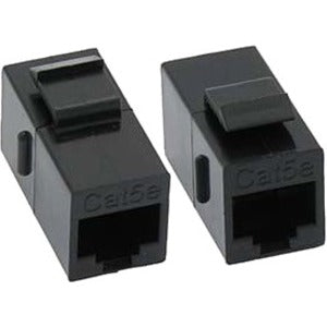 Unirise Cat5e RJ45 Keystone In-line Coupler, Black — Reliable Network Adapter for Easy Ethernet Connections
