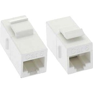 Unirise Cat5e RJ45 Keystone In-line Coupler, White - Easy Network Connection Adapter
