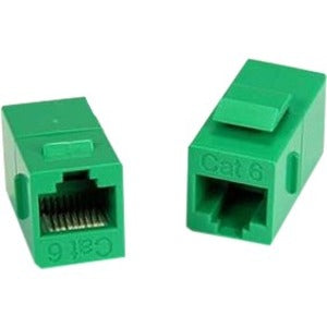Unirise Cat6 RJ45 Keystone In-line Coupler, Green – Flexible Network Extension Solution