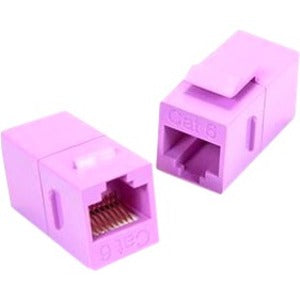 Unirise Cat6 RJ45 Keystone In-line Coupler - Purple