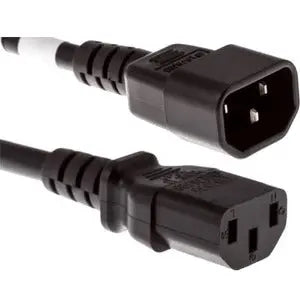 Unirise Standard Power Cord PWRC13C142.5FBLK – 2.5 ft Black IEC C13 to C14 Power Cable