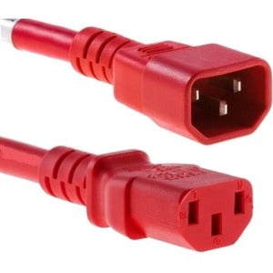 Unirise USA PWRC13C142.5FRED Standard Power Cord – 2.5 ft Red IEC 60320 C13 to C14