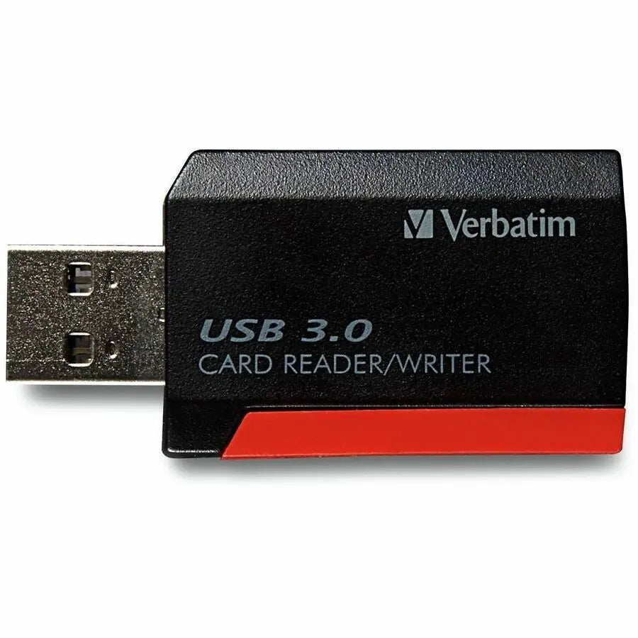 Verbatim Pocket Card Reader USB 3.0 – High-Speed SD and microSD Card Reader for Windows and Mac