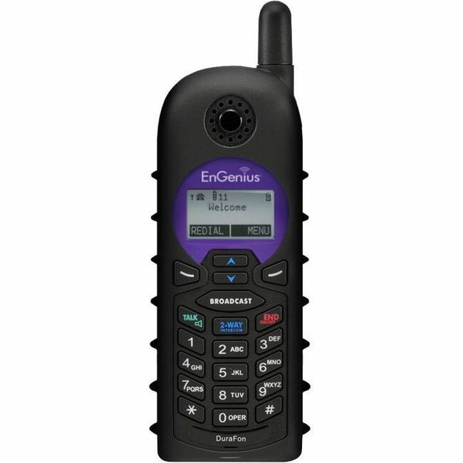 EnGenius DuraFon SIP Handset - Rugged Long-Range Cordless Phone with Two-Way Radio