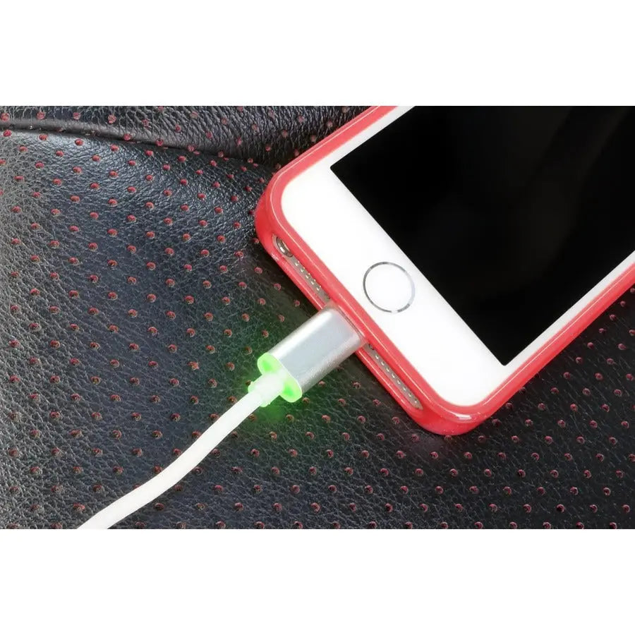 VisionTek Lightning to USB Smart LED Cable 6.6 ft | 2 meter MFI Certified Data Transfer & Charging Cord