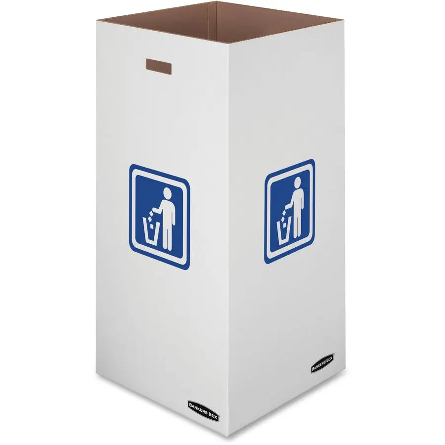 Bankers Box Waste & Recycling Bins by Fellowes, Inc. – 50-Gallon Corrugated Cardboard Containers (Set of 10)