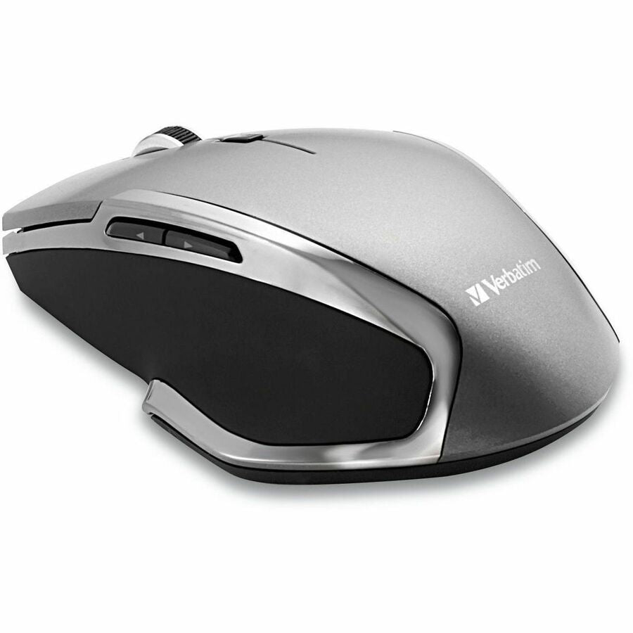 Verbatim America LLC Wireless Notebook 6-Button Deluxe Blue LED Mouse - Graphite