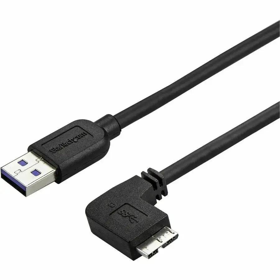 StarTech.com Slim Micro USB 3.0 Cable - Right-Angle Micro-USB, 6 Feet (Model USB3AU2MRS) by STARTECH.COM