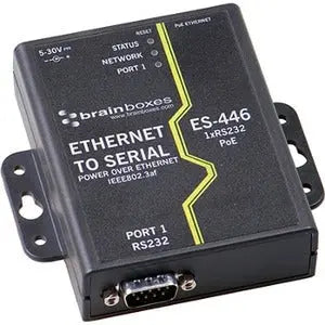 Brainboxes ES-446 1 Port RS232 PoE Ethernet to Serial Adapter