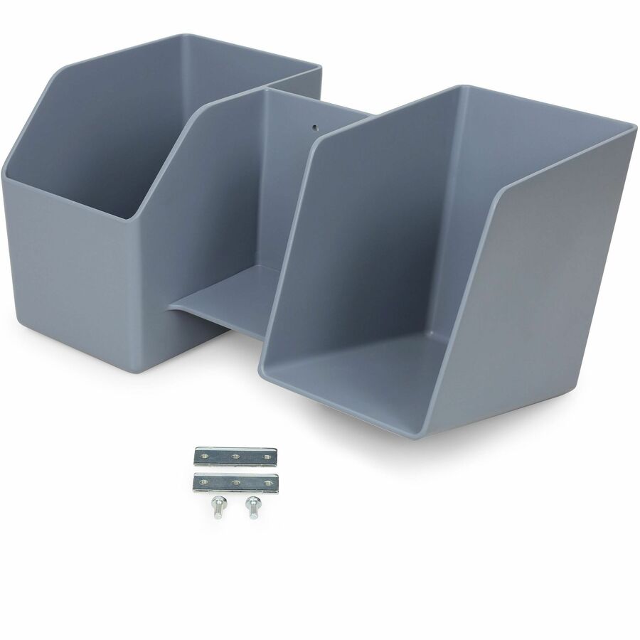 Ergotron Storage Bin for LearnFit Desks and SV10 Carts – Gray Steel Organizer