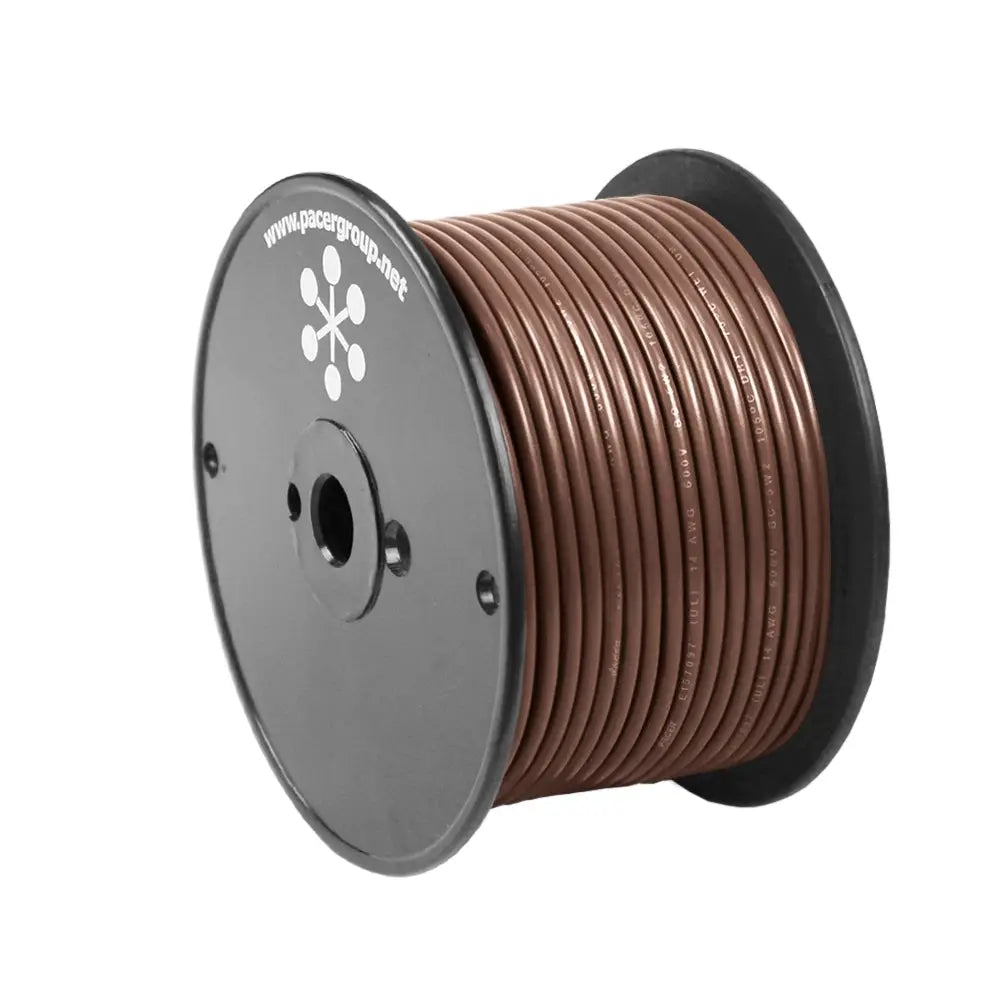 Pacer Brown 10 AWG Primary Marine Wire - 20 Feet, Tinned Copper, Flexible and Durable