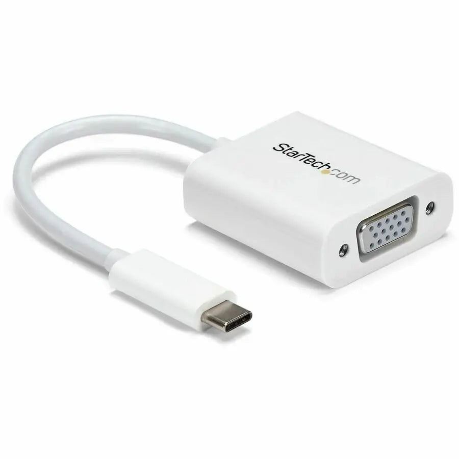 StarTech.com USB-C to VGA Adapter - White - Thunderbolt 3 Compatible - USB Type-C to VGA Video Converter