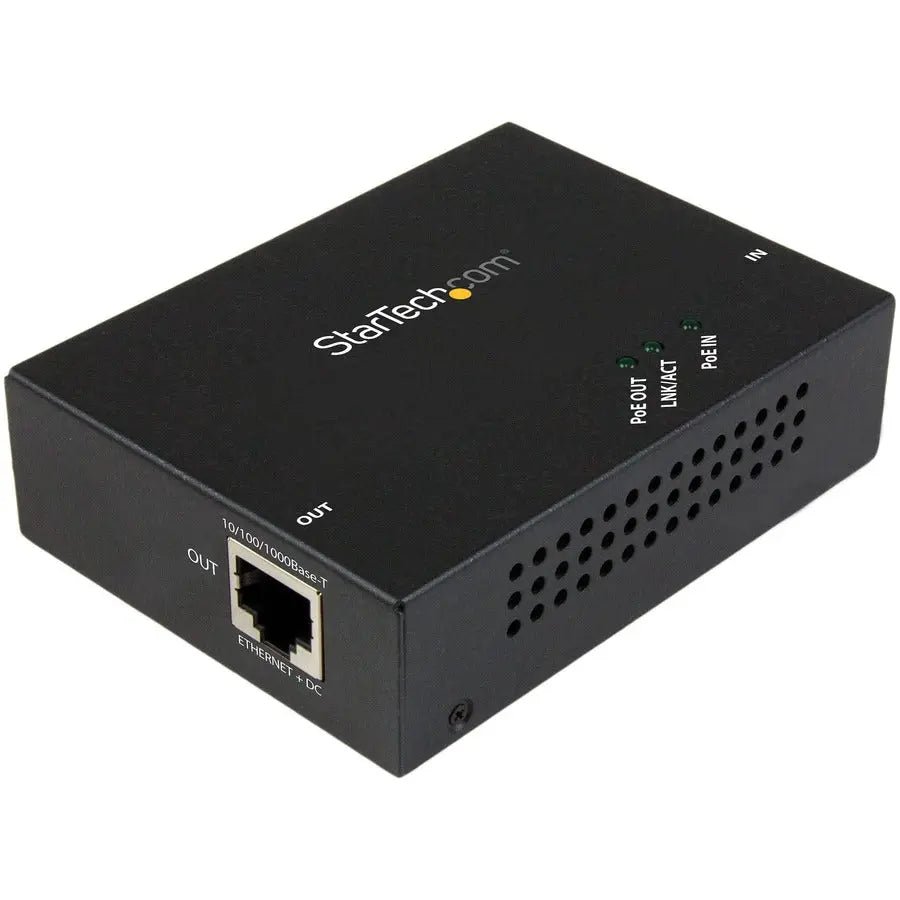 StarTech.com POEEXT1GAT 1-Port Gigabit PoE+ Extender - Up to 200m Range, 802.3at/af Compliant