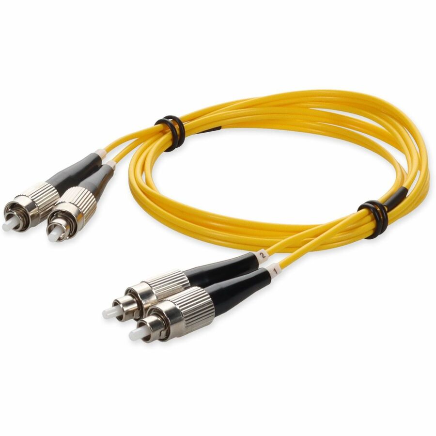AddOn 1M FC Male to FC Male OS2 Duplex Fiber Optic Patch Cable - Yellow