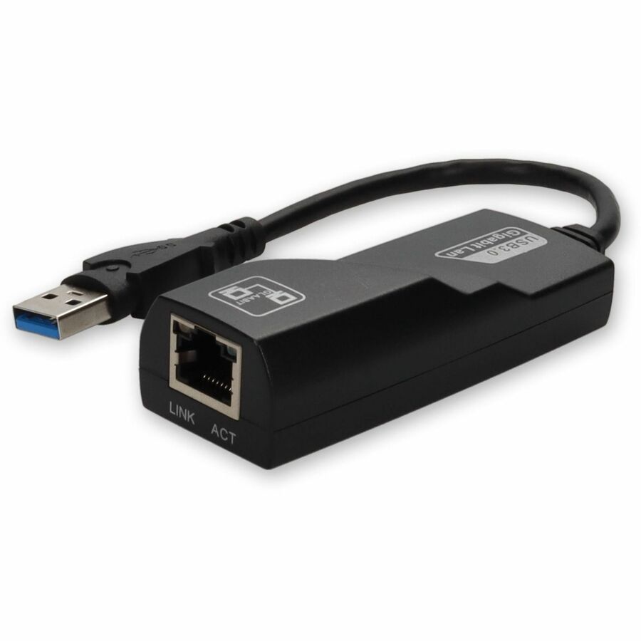 AddOn Lenovo 4X90E51405 Compatible USB 3.0 Male to RJ-45 Female Network Adapter - Black
