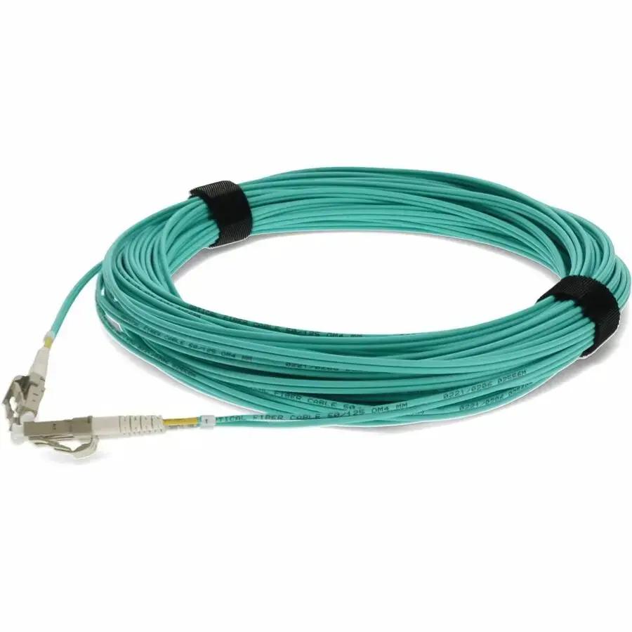 AddOn 30m HP AJ838A Compatible LC to LC Aqua OM3 Duplex Fiber Optic Patch Cable by ADDON