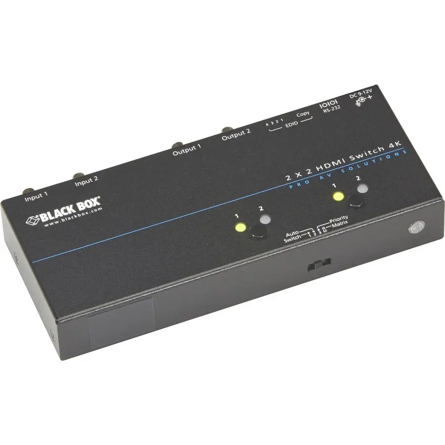Black Box 4K HDMI Matrix Switch - 2 x 2, VSW-HDMI2X2-4K