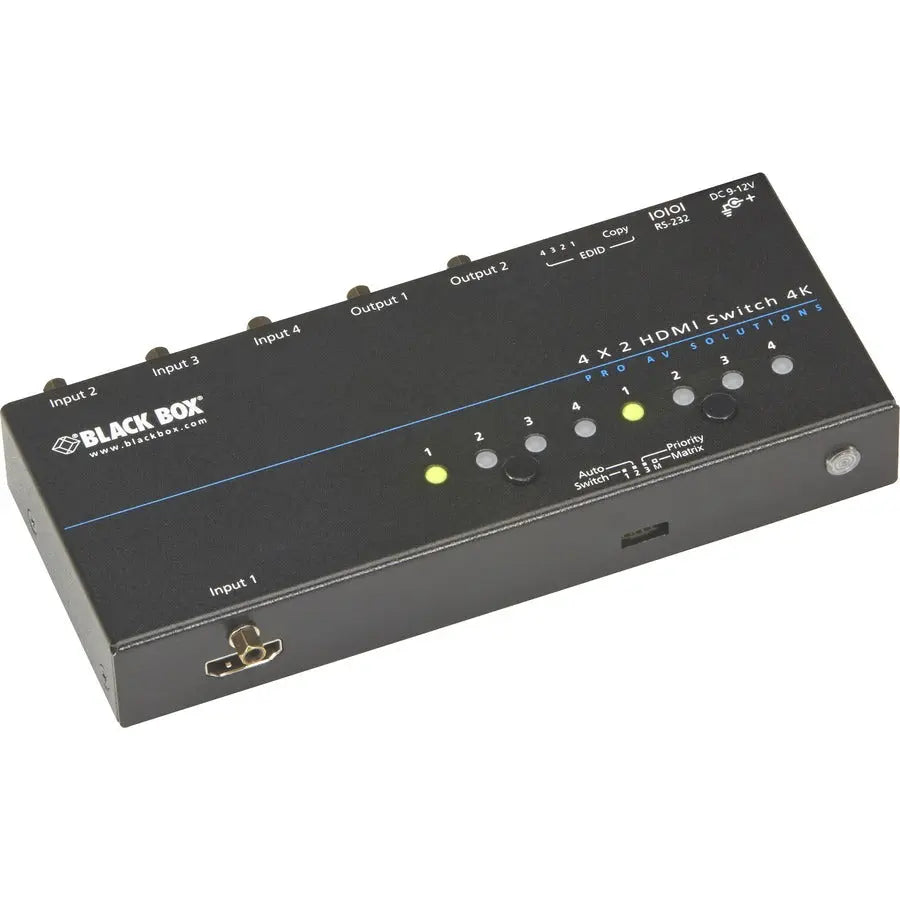 Black Box 4K HDMI Matrix Switch - 4 x 2, VSW-HDMI4X2-4K