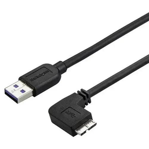 StarTech.com Slim Micro USB 3.0 Cable - 1 Meter, Right-Angle Micro-USB Connector for Easy Device Connectivity by StarTech.com