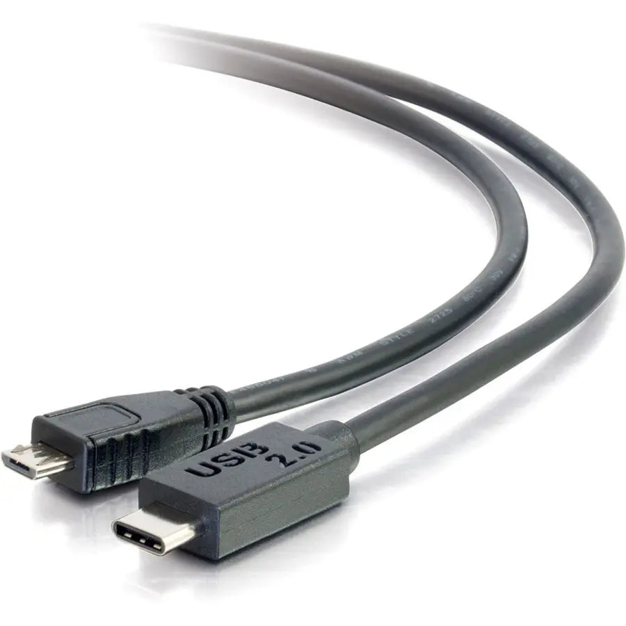 Legrand Group C2G 12ft USB-C to Micro USB Cable - USB 2.0 Data Transfer and Charging - Black