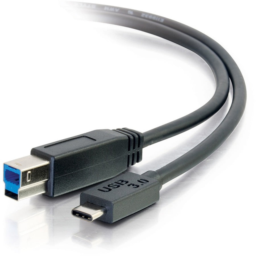 C2G 3ft USB 3.0 USB-C to USB-B Cable M/M - Black by Legrand Group