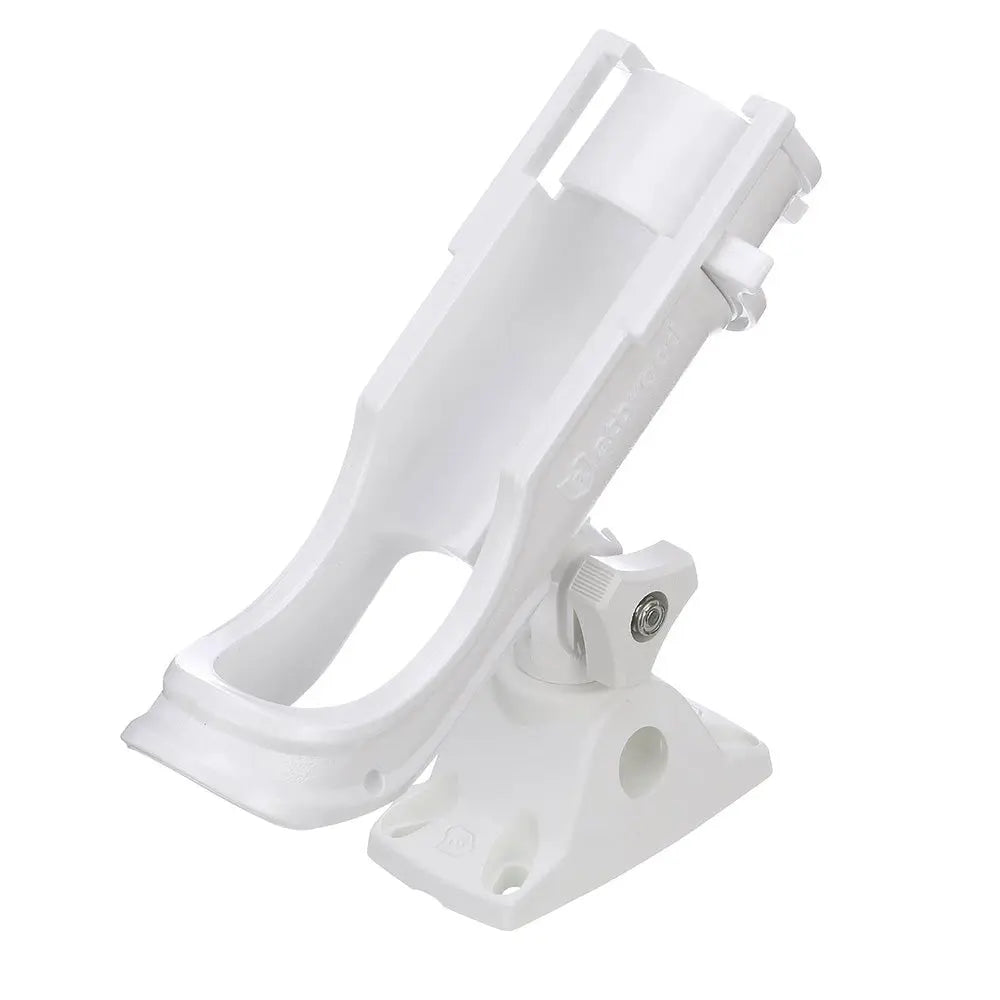 Attwood Marine Heavy-Duty Adjustable Rod Holder with Combo Mount – White, Part #5009W4