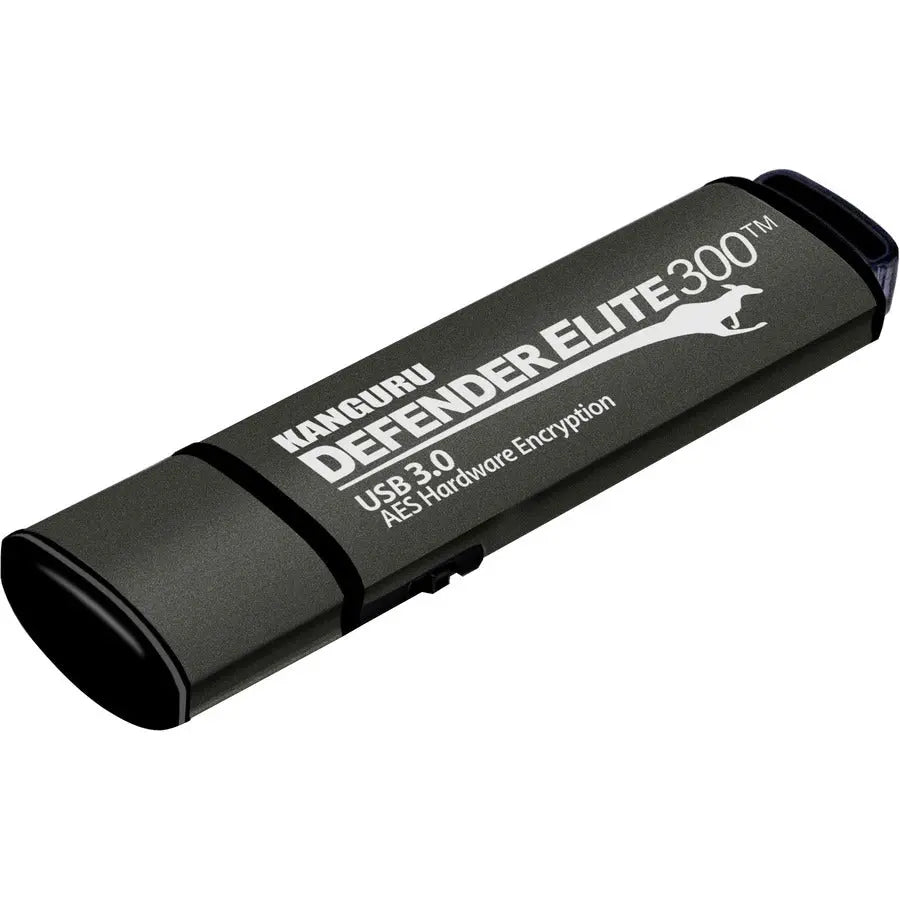 Kanguru Defender Elite300 FIPS 140-2 Certified 128GB USB 3.0 Secure Flash Drive with Hardware Encryption