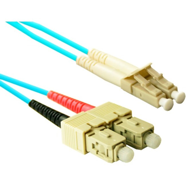 ENET NSI Industries 2M SC/LC Duplex OM4 Aqua Fiber Optic Network Cable