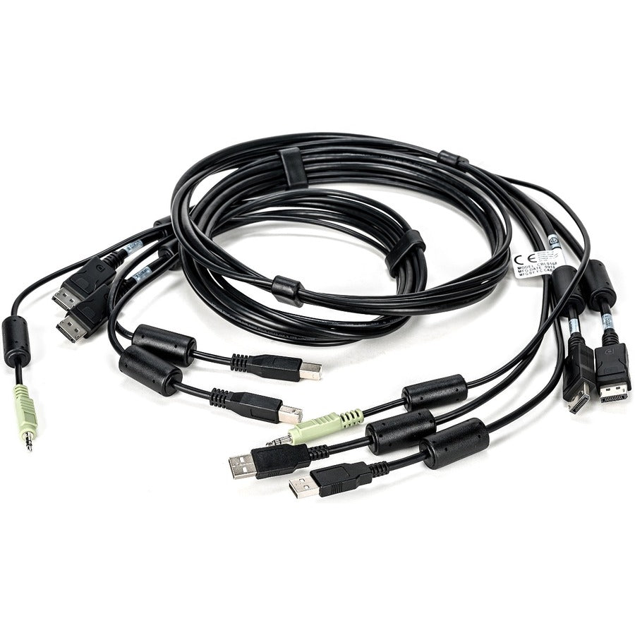 Vertiv AVOCENT CBL0108 KVM All-in-One Cable – 6 ft or 10 ft, Dual or Single Head, for Secure Desktop Switches