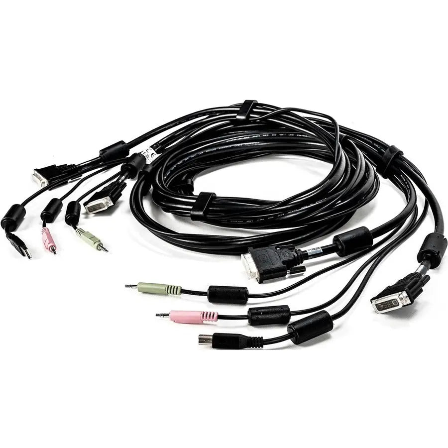 Vertiv AVOCENT 10 ft KVM Cable with Dual Head DVI-I Video & Audio - CBL0121