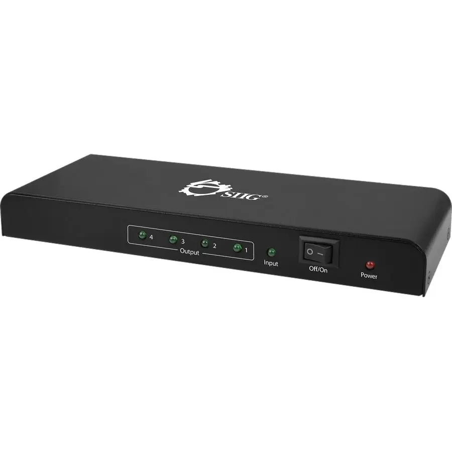 SIIG CE-H22C12-S1 4Kx2K HDMI 4-Port Splitter with 3D Support for High-Quality Video and Audio