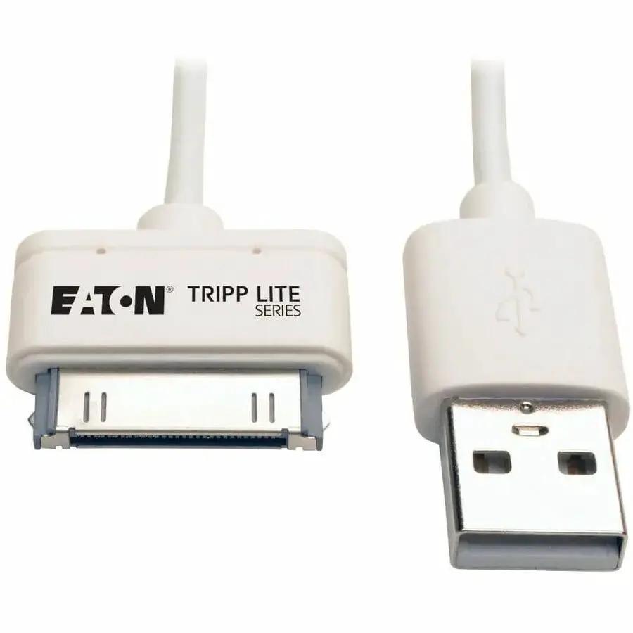 Eaton Tripp Lite Series USB 30-Pin Sync and Charge Cable - 3 Feet, White by Eaton Corporation