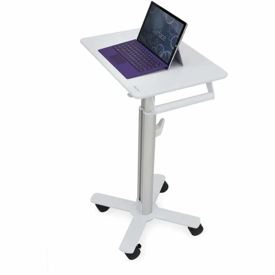 Ergotron StyleView S-Tablet Cart SV10 - Adjustable Surface Tablet Stand with Magnetic Click-In Mount and Storage