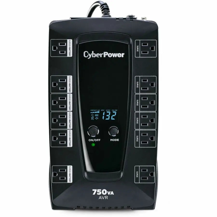 CyberPower AVRG750LCD Line-Interactive UPS System with 750VA Capacity and LCD Display