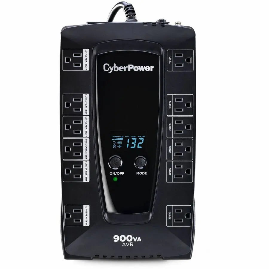 CyberPower AVRG900LCD Line-Interactive UPS System with LCD Display and 900VA Capacity