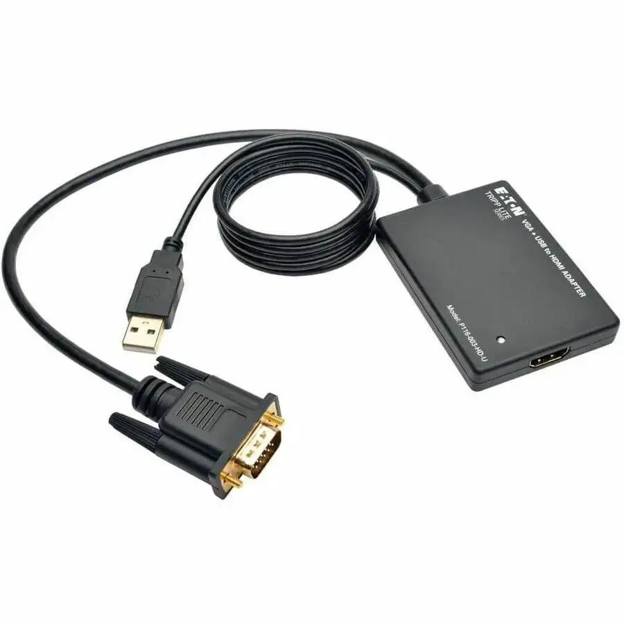 Eaton Corporation Tripp Lite P116-003-HD-U VGA to HDMI Converter/Adapter with Audio and USB Power - 1080p, Plug-and-Play by Eaton Corporation