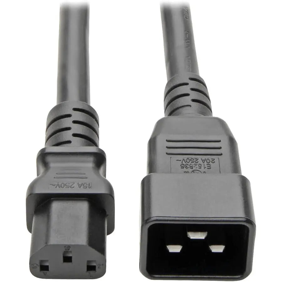 Eaton Corporation P032-003 Heavy-Duty C20 to C13 Power Extension Cord - 3 ft. Black for Servers and Computers