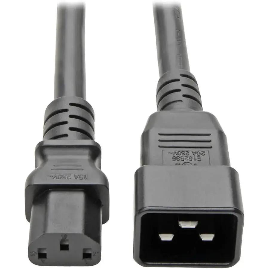 Eaton Corporation P032-003 Heavy-Duty C20 to C13 Power Extension Cord - 3 ft. Black for Servers and Computers by Eaton Corporation