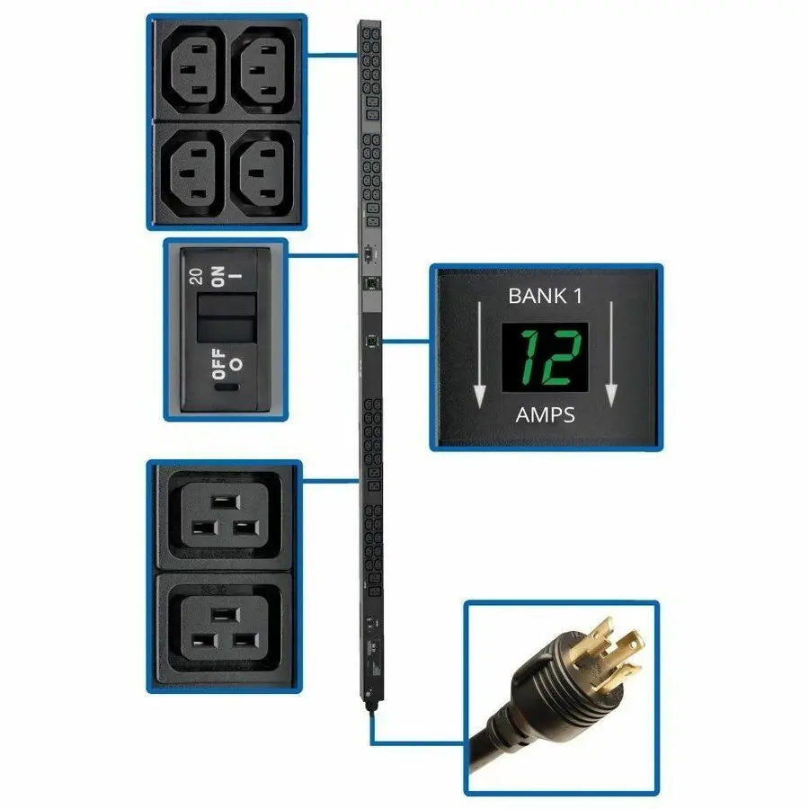 Eaton Tripp Lite Series PDUMV30HV2 Metered 48-Outlet Power Distribution Unit for Data Centers and Server Rooms