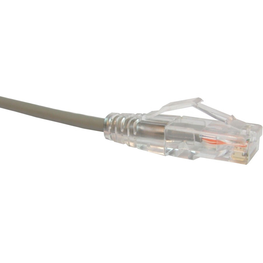 Unirise Clearfit Slim Cat6 Patch Cable, Snagless, 7ft, Gray – High-Performance Network Connectivity